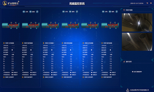 金盛义电子科技有限公司研发的局扇智能监控系统顺利上线